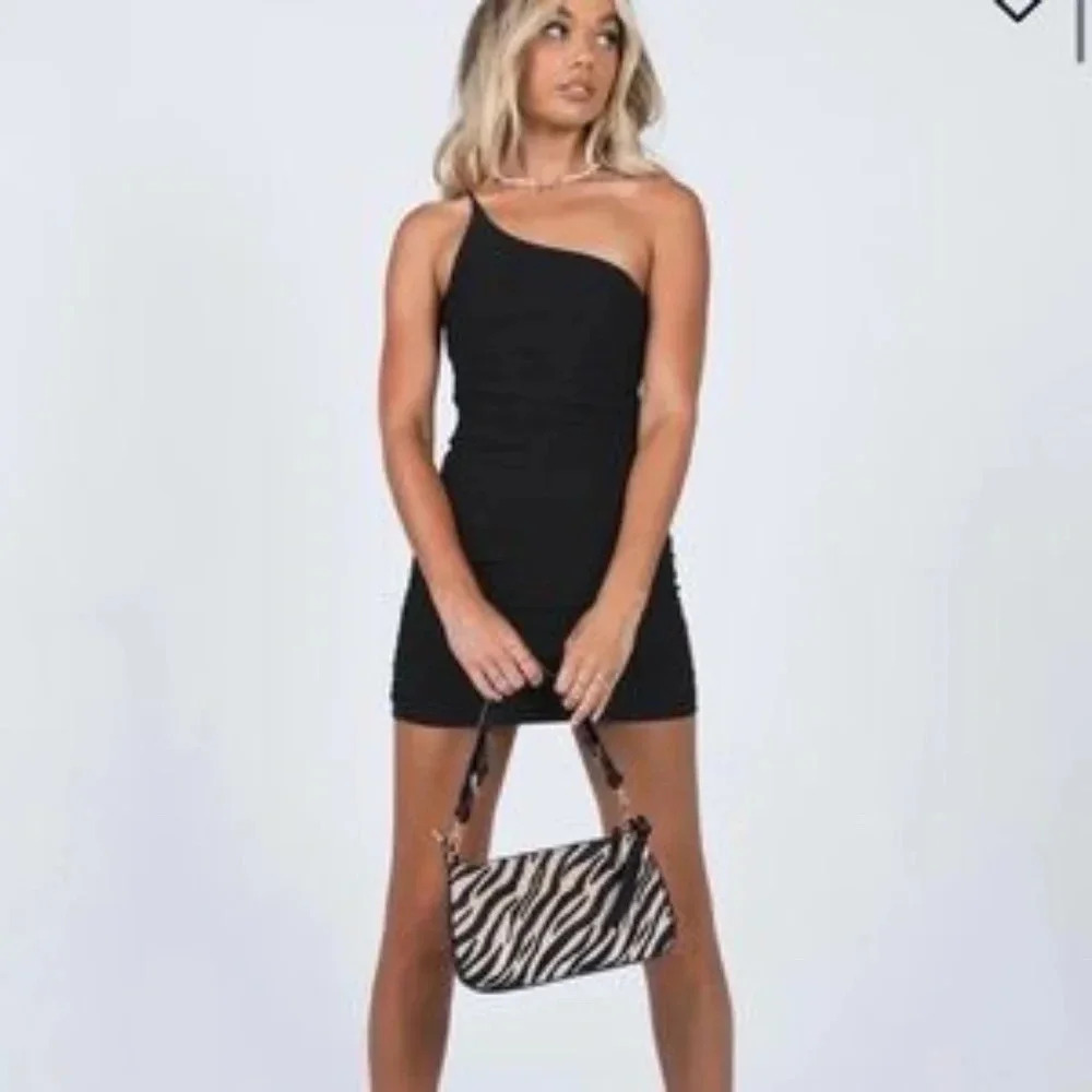 New Princess Polly Ruched One Shoulder Mini Dress*